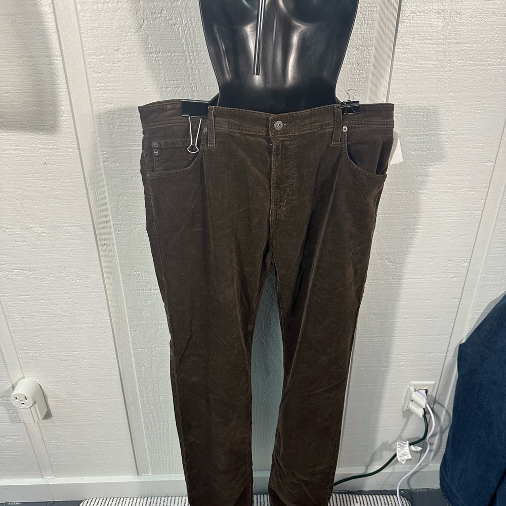 AG Brown Corduroy Tellis Modern Slim Brown Pants Size 40x 34 NWT - Picture 4 of 14